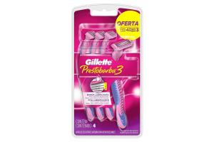 Aparelho de Depilação Feminino Gillette Prestobarba 3 Leve 4 Pague 3