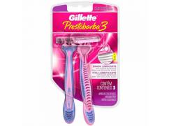 Aparelho de Depilação Feminino Gillette Prestobarba 3 Com 2 Unidades