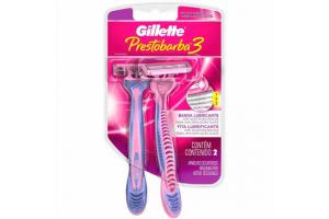 Aparelho de Depilação Feminino Gillette Prestobarba 3 Com 2 Unidades