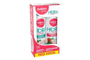 Kit Salon Line Shampoo e Condicionador Hidra Coco 300ml