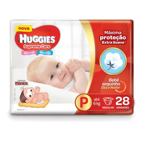 Fralda Huggies Supreme Care P Com 28 Unidades