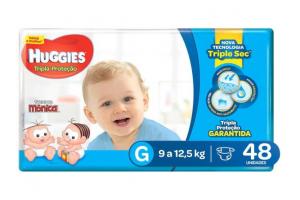 Fralda Huggies Tripla Proteção G com 48  Unidades