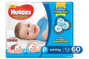 Fralda Huggies Tripla Proteção P com 60 Unidades