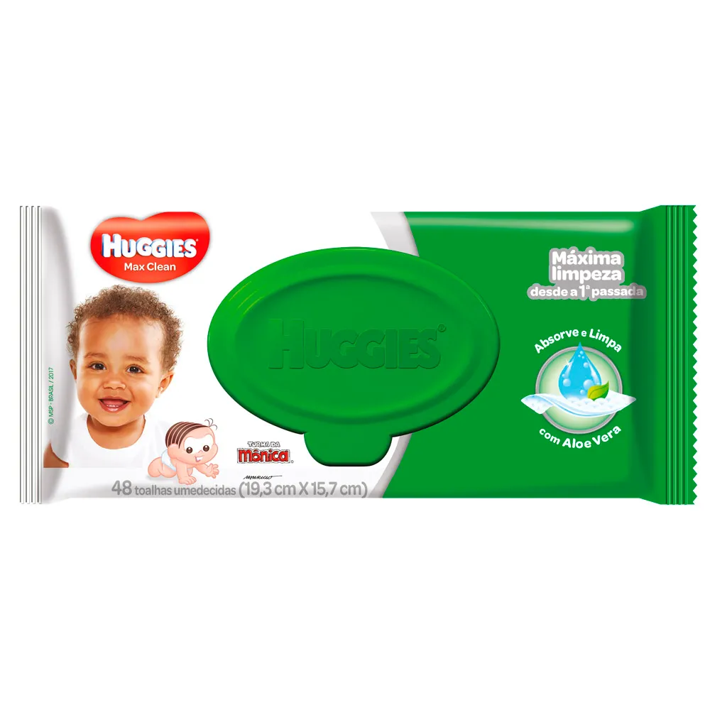 Toalhas Umedecidas Huggies Max Clean Com 48 Unidades