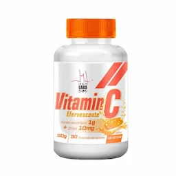 Vitamina C Efervescente Ácido ascórbico 1 g + Zinco 10 mg