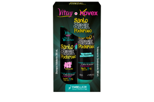 Kit Vitay + Novex Shampoo e Condicionador Santo Black Poderoso 300ml