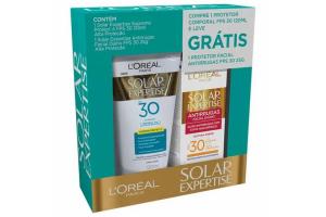 Kit Protetor Solar L'Oréal Paris Supreme Protect 4 FPS 30 120ml Grátis Protetor Solar Facial Antirrugas FPS 30 25g