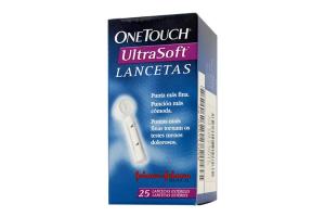 Lancetas OneTouch UltraSoft Com 25 Unidades