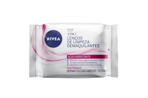 Lenços de Limpeza Demaquilantes Nivea 3 em 1 Ação Hidratante Com 25 Unidades