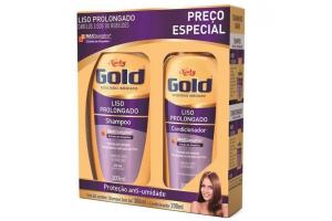 Kit Niely Gold Shampoo 300ml + Condicionador 200ml Liso Prolongado