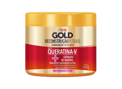 Máscara Niely Gold Reconstrução Potente  Max Queratina-V + Extrato de Bambu 430g