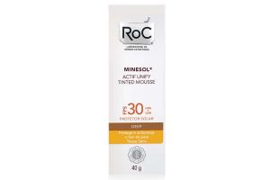 Protetor Solar Roc Minesol Actif Unify Tinted Mousse FPS 30 Deep 40g