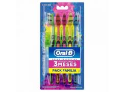 Escova Dental Oral-B Color Collection Suave Macia 40 Pack Familia 5 Unidades