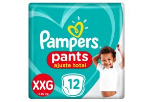 Fralda Pampers Pants Ajuste Total Tamanho XXG Com 12 Unidades