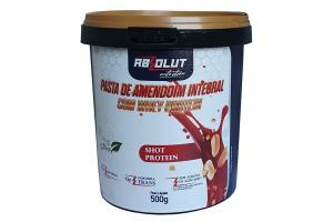 Pasta De Amendoim Integral Sabor Shot Protein Com 500g Absolut Nutrition 