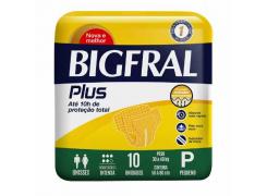 Fralda Geriátrica Bigfral Plus Tamanho P Com 10 Unidades