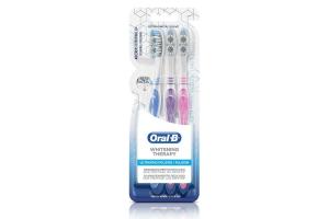 Escova Dental Oral-B Whitening Therapy Extra Macia Suave Com 3 Unidades