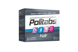 Politabs Hair Com 60 Cápsulas