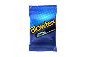 Preservativo Blowtex Action Texturizado Com 3 Unidades