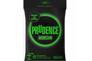 Preservativo Prudence Neon Com 3 Unidades
