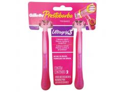 Aparelho de Depilação Feminino Gillette Prestobarba Ultragrip 3 Com 2 Unidades