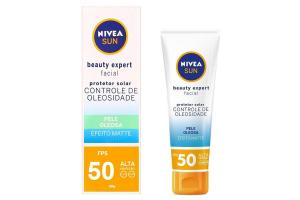 Protetor Solar Facial Nivea Sun Beauty Expert Pele Oleosa FPS 50 50g