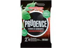 Preservativo Prudence Cores e Sabores Morangão Com 3 Unidades