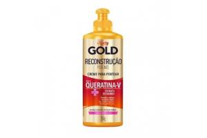 Creme Para Pentear Niely Gold Reconstrução Potente Max Queratina-V + Extrato de Bambu 250g