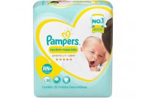 Fralda Pampers Premium Care RN+ Com 20 Unidades