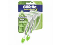 Aparelho de Barbear Gillette Prestobarba 3 Sensitive Com 2 Unidades