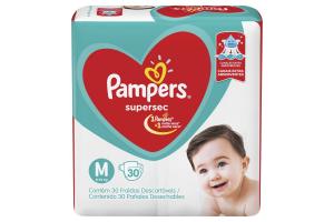 Fralda Pampers Supersec Tamanho M Com 30 Unidades