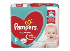 Fralda Pampers Supersec Tamanho P Com 34 Unidades