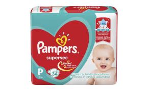 Fralda Pampers Supersec Tamanho P Com 34 Unidades