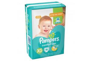 Fralda Pampers Confort Sec Tamanho XG Com 18 Unidades