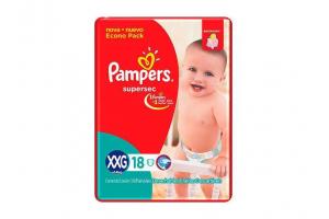 Fralda Pampers Supersec Tamanho XXG Com 18 Unidades